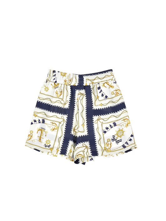 Sailor satin shorts