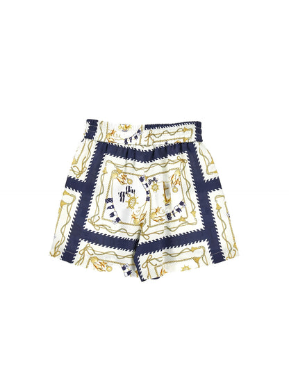 Sailor satin shorts
