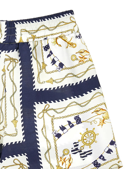 Sailor satin shorts