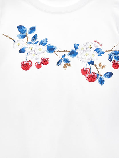 T-shirt cotone stampa ciliegie