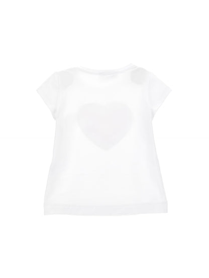 Sequined heart jersey T-shirt