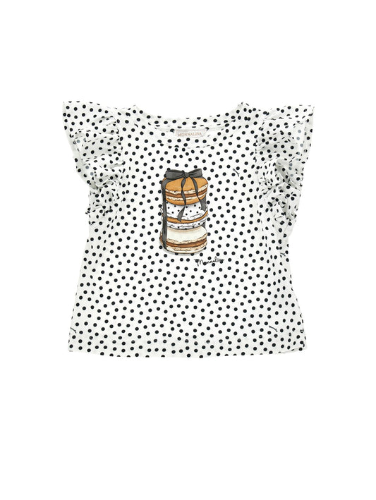 Jersey tank top with ruffles