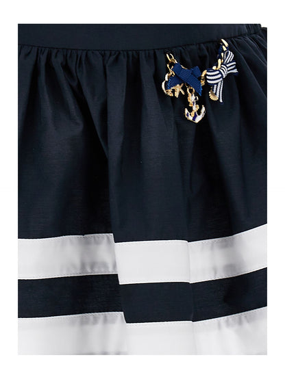 Poplin skirt with charms