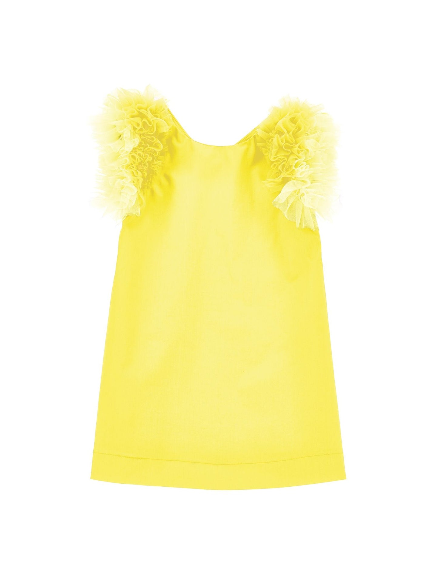 Abito cotone giromanica tulle