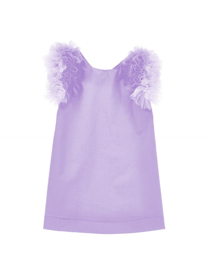 Abito cotone giromanica tulle