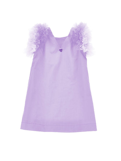 Abito cotone giromanica tulle