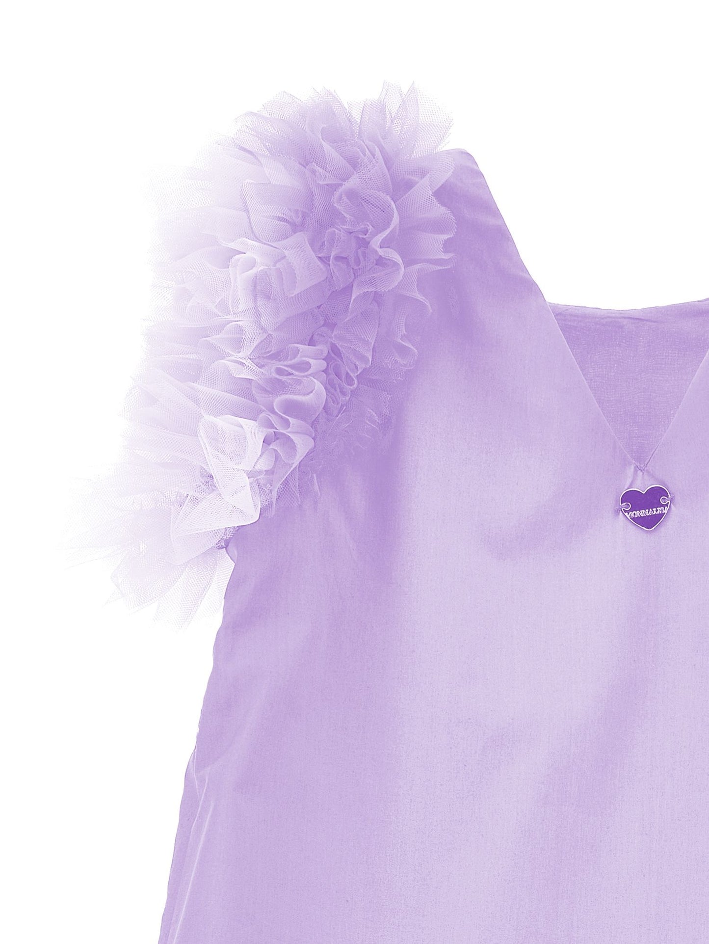 Abito cotone giromanica tulle