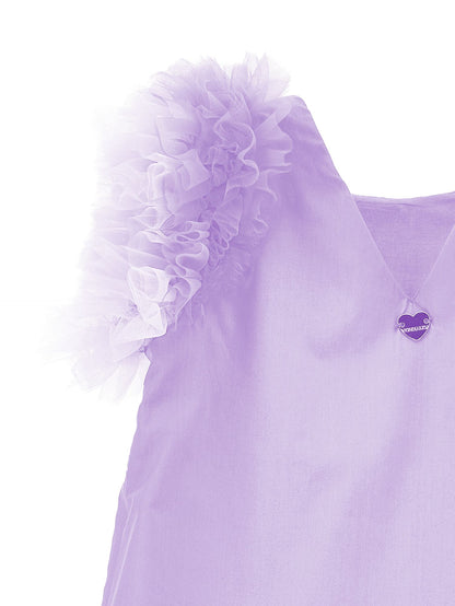 Abito cotone giromanica tulle