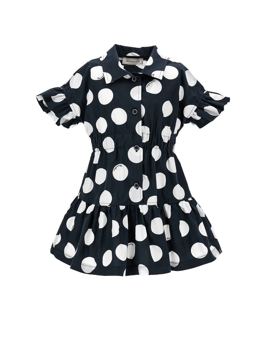 Polka dot canvas dress