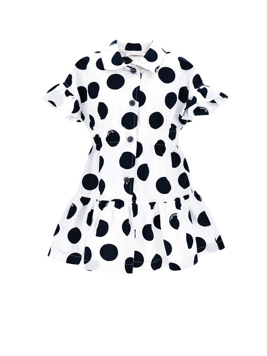Polka dot canvas dress