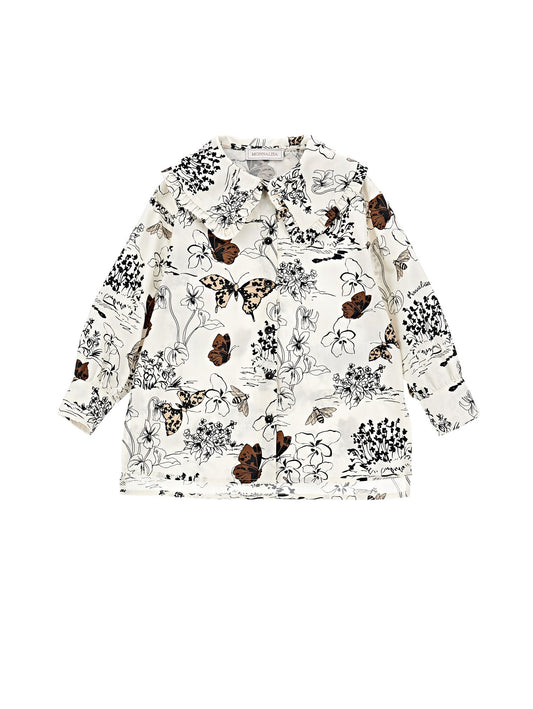 Shirt with maxi collar