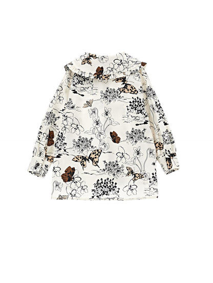Shirt with maxi collar