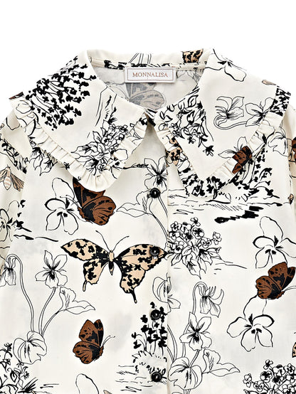Shirt with maxi collar
