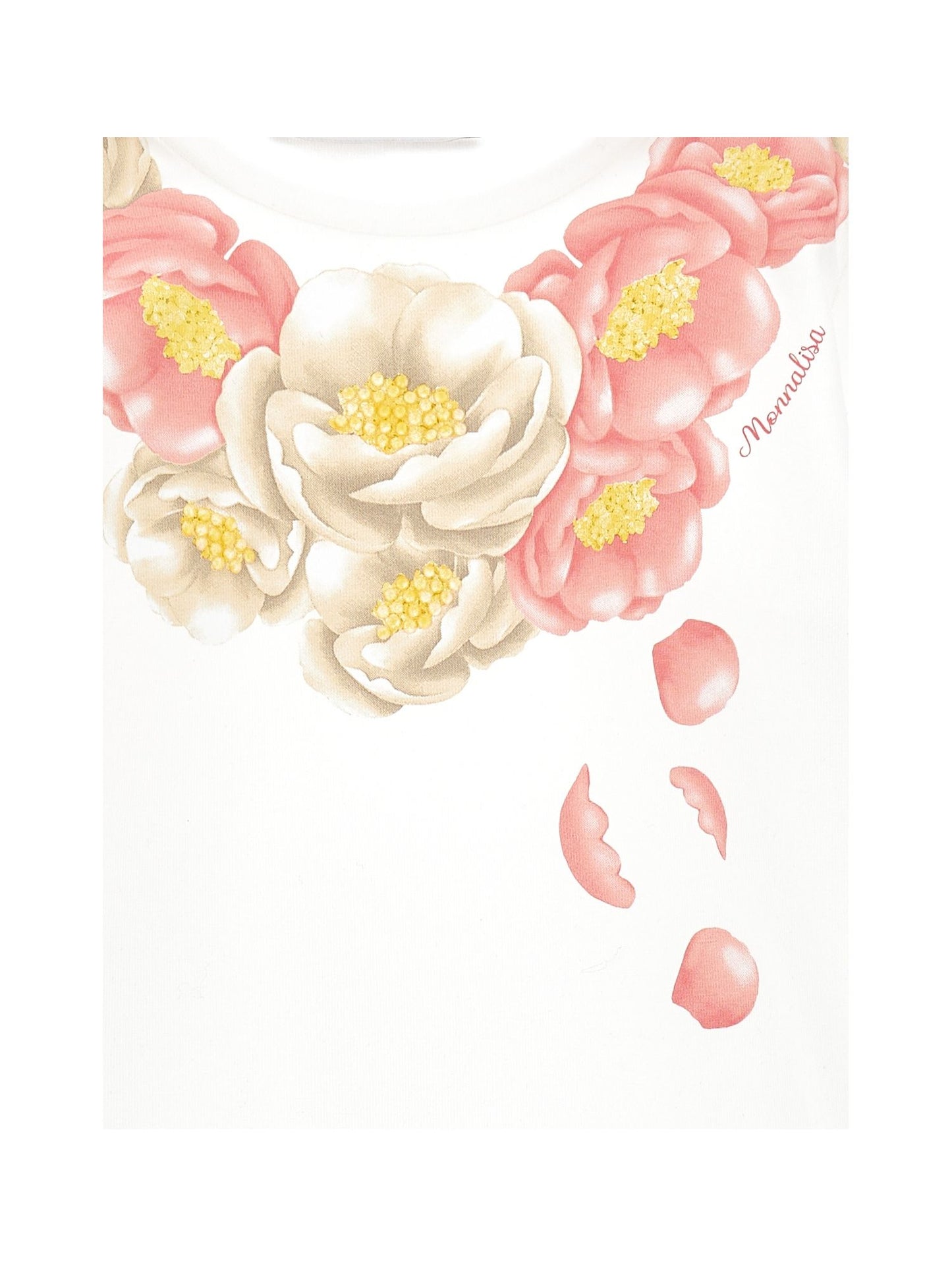 Cotton T-shirt with flower necklace