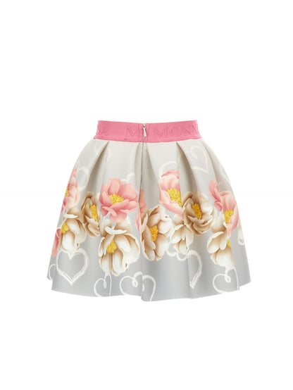 Gonna neoprene floreale