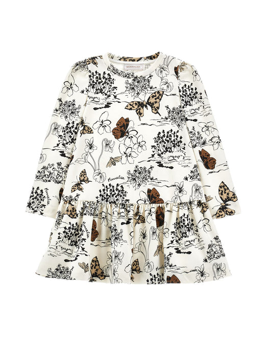 Toile de Jouy print jersey dress