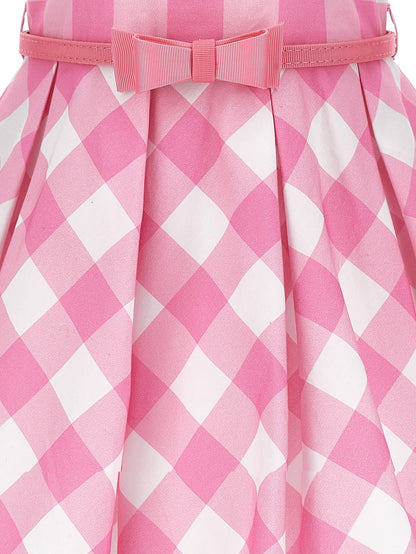 Gingham poplin dress