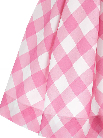 Gingham poplin dress