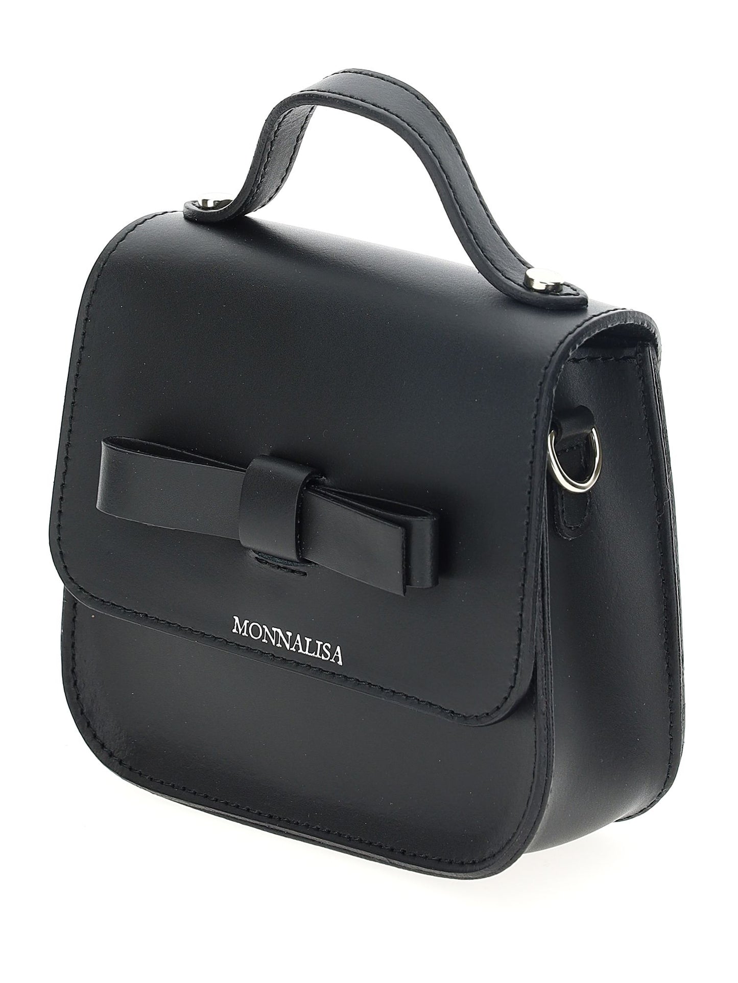 Mini leather bag with bow