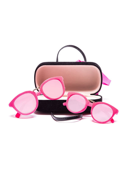 Mutter und Mädchen Sonnenbrille mit Samtrahmen