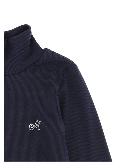 Ribbed viscose turtleneck