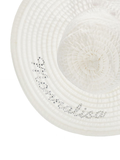 Grosgrain hat with rhinestones