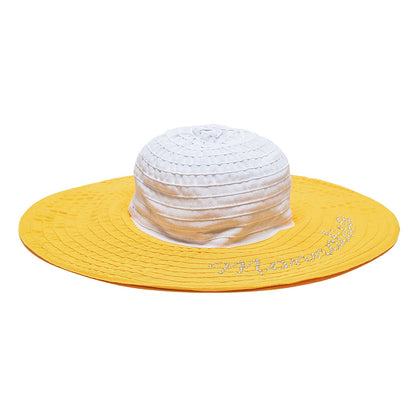 Grosgrain hat with rhinestones