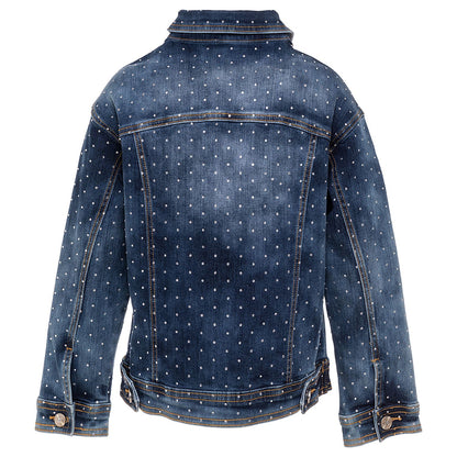 Denim jacket with rhinestones