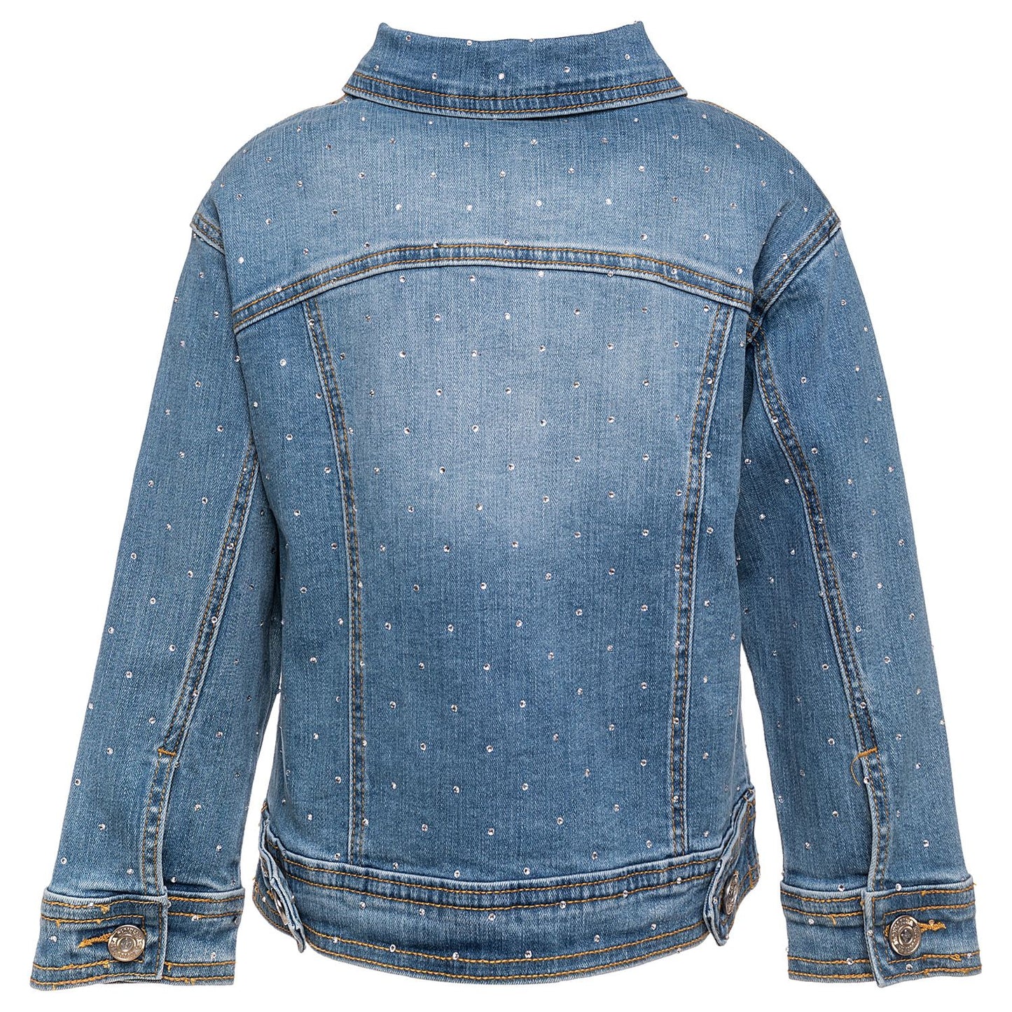 Denim jacket with rhinestones
