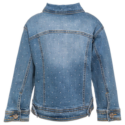 Denim jacket with rhinestones