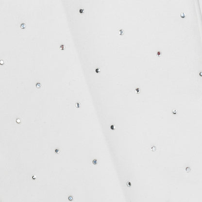 Satin trousers with rhinestones