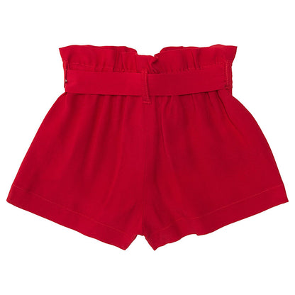 High-waisted crepe shorts
