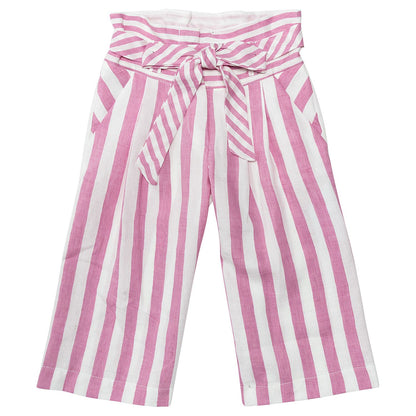Striped linen trousers