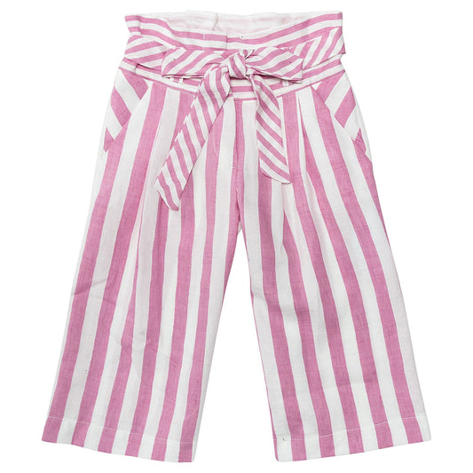Striped linen trousers