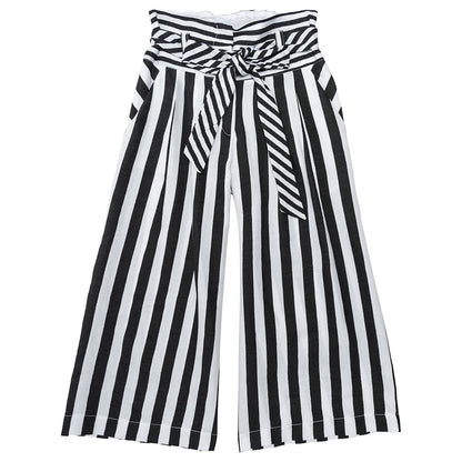 Striped linen trousers