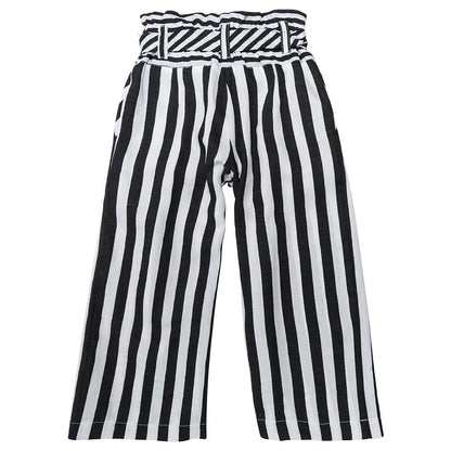 Striped linen trousers