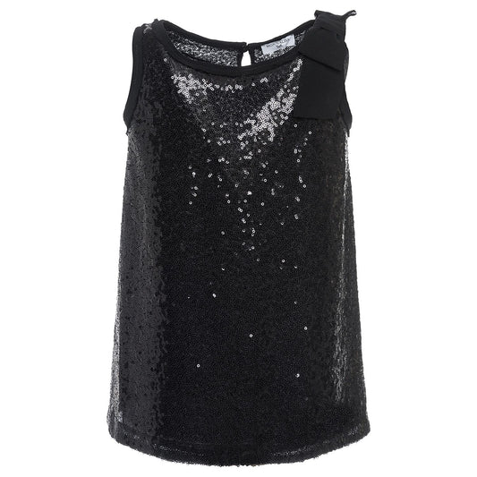Sequin top with maxi bow