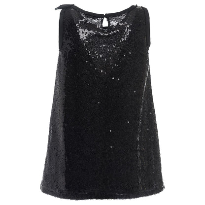 Sequin top with maxi bow