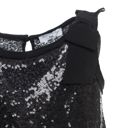 Sequin top with maxi bow