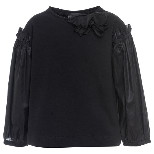 T-shirt with cotton sleeves
