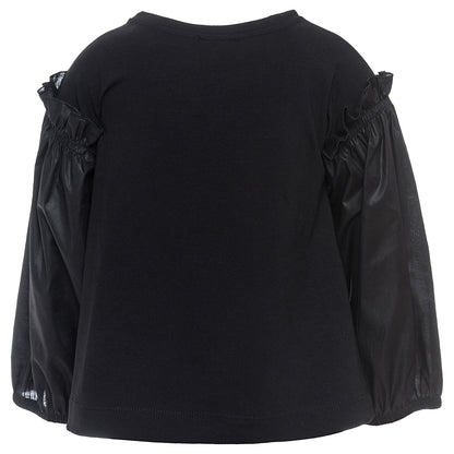 T-shirt with cotton sleeves