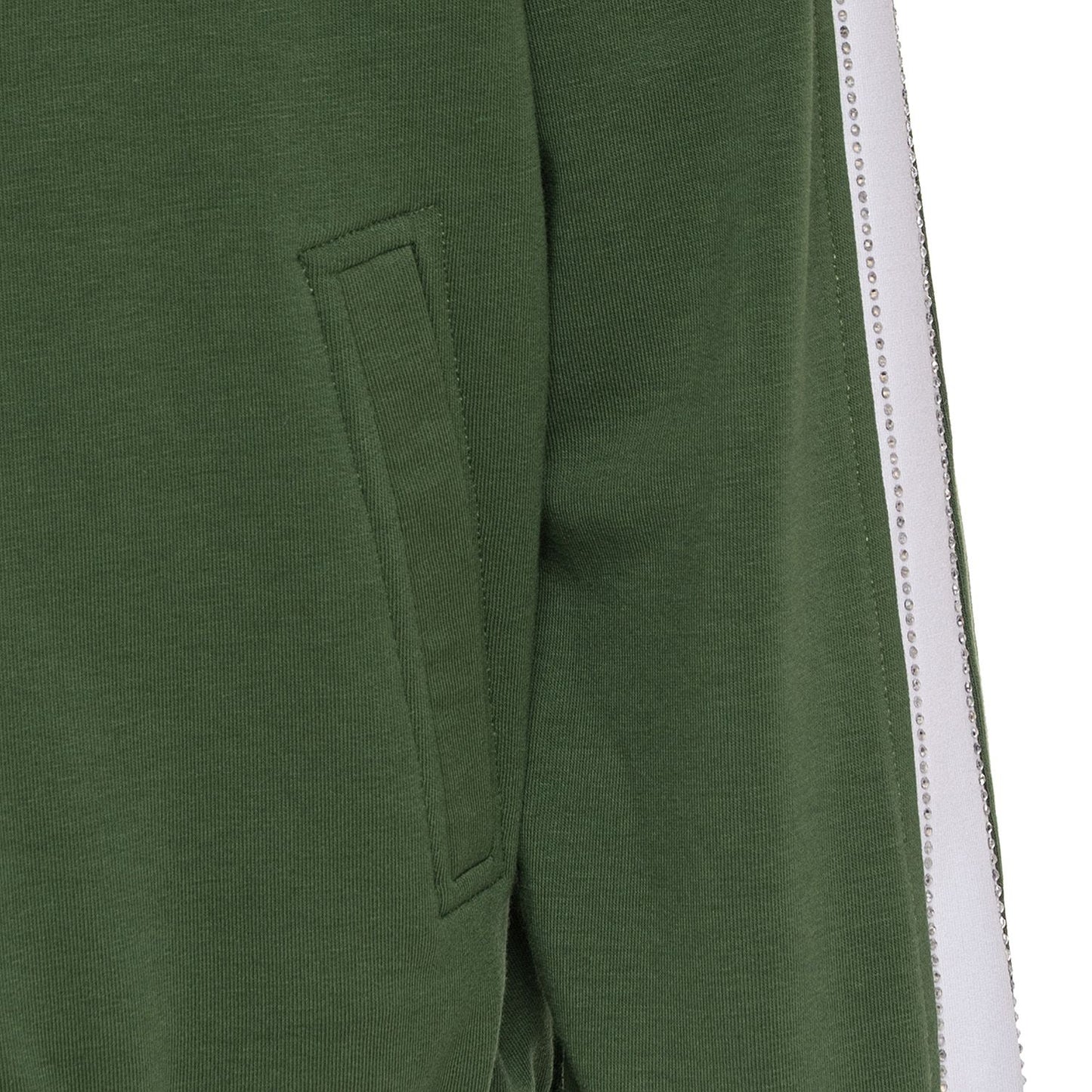 Sweatshirt with rhinestone bands