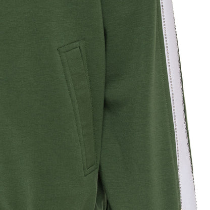 Sweatshirt with rhinestone bands