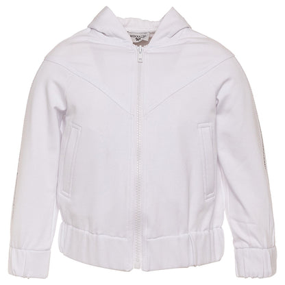 Sweatshirt with rhinestone bands