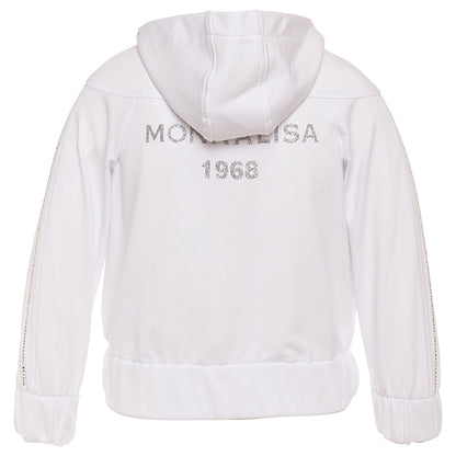 Sweatshirt with rhinestone bands