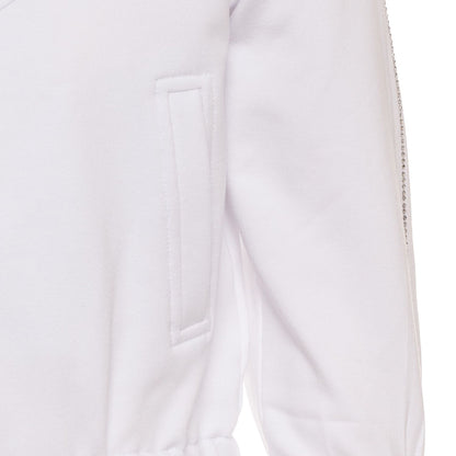 Sweatshirt with rhinestone bands