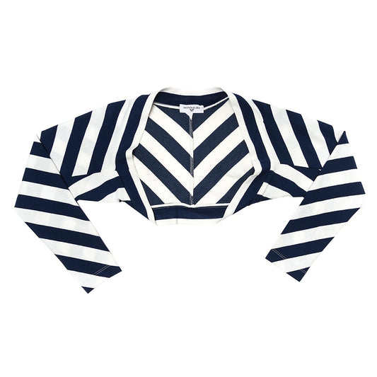 Striped Milano stitch cardigan