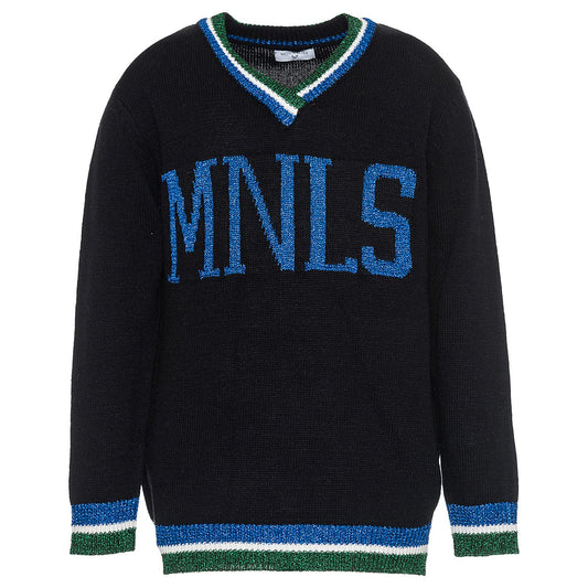 Lurex V-neck sweater