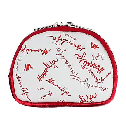 Leather coin purse with laminated details