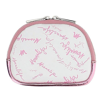 Leather coin purse with laminated details